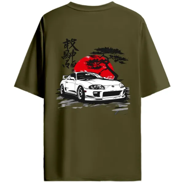 Toyota_Supra_A80_Red_Sun_Bonsai_Graphic_T-Shirt_-_Olive_Green