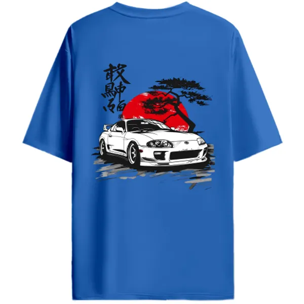 Toyota_Supra_A80_Red_Sun_Bonsai_Graphic_T-Shirt_-_Royal_Blue