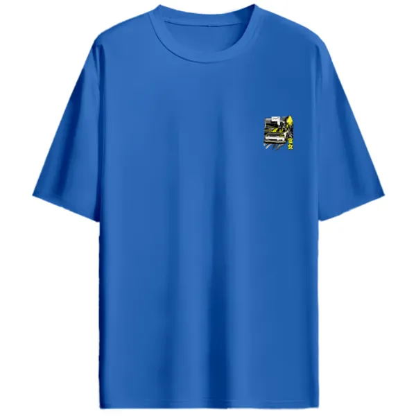 Honda_Civic_Coupe_Style_Yellow_Night_Run_Graphic_T-Shirt_-_Royal_Blue