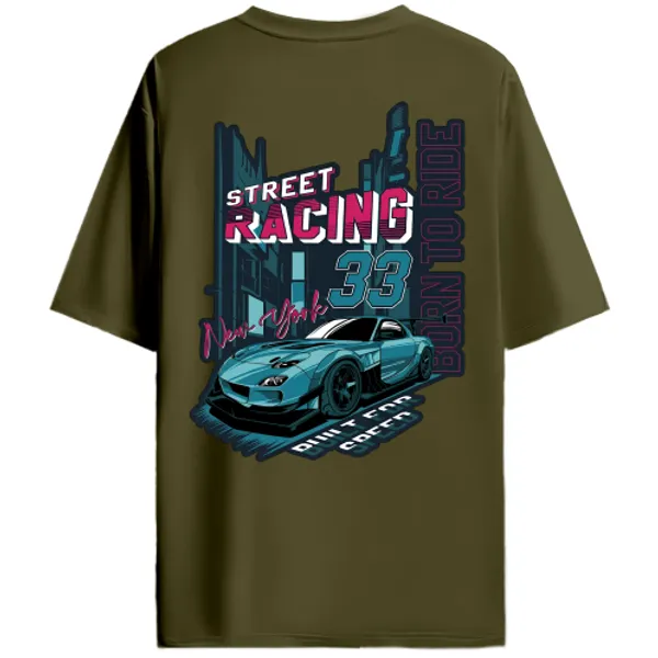 Mazda_RX-7_FD_Style_Street_Racing_33_Graphic_T-Shirt_-_Olive_Green