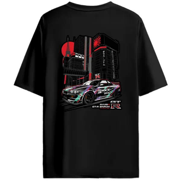 Nissan_Skyline_GT-R_R34_Tokyo_HKS_Livery_Graphic_T-Shirt_-_Black