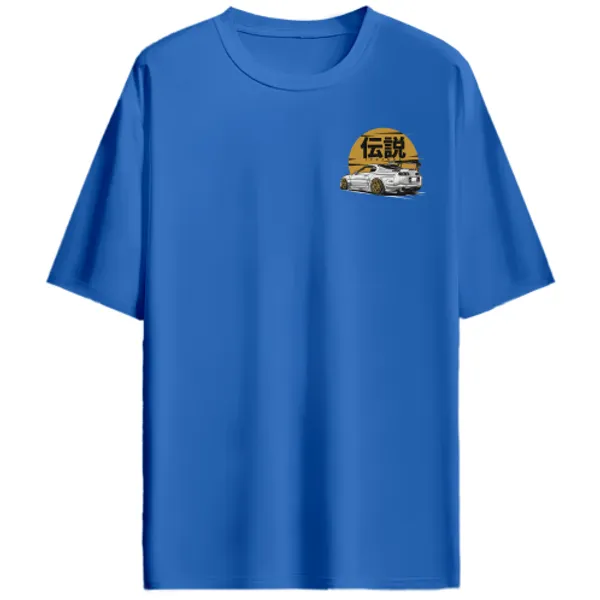 Toyota_Supra_A80_Golden_Sun_Legends_Graphic_T-Shirt_-_Royal_Blue