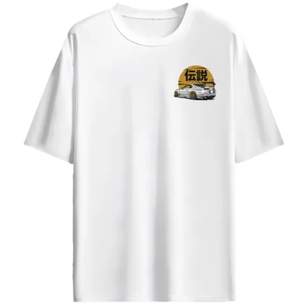 Toyota_Supra_A80_Golden_Sun_Legends_Graphic_T-Shirt_-_White