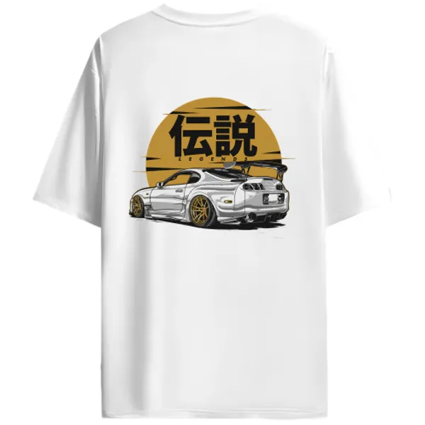 Toyota_Supra_A80_Golden_Sun_Legends_Graphic_T-Shirt_-_White