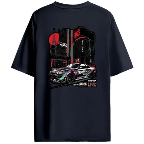Nissan_Skyline_GT-R_R34_Godzilla_Red_Sun_Graphic_T-Shirt_-_White