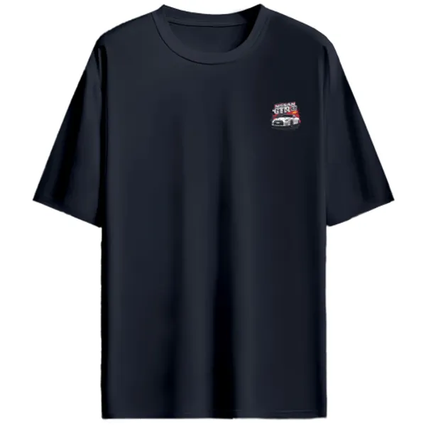 Nissan_GT-R_R35_Red_Grunge_Graphic_T-Shirt_-_Navy_Blue