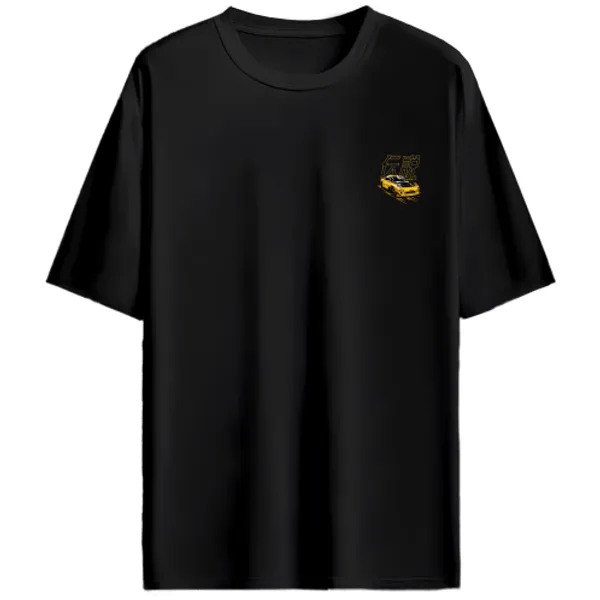 Mazda_RX-7_FD_Yellow_Legends_Graphic_T-Shirt_-_Black