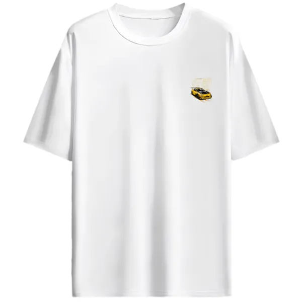 Mazda_RX-7_FD_Yellow_Legends_Graphic_T-Shirt_-_White