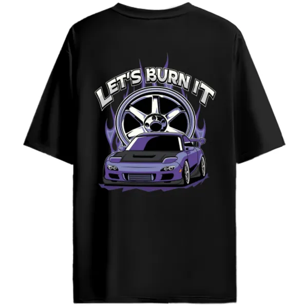 Mazda_RX-7_FD_Purple_Lets_Burn_It_Graphic_T-Shirt_-_Black