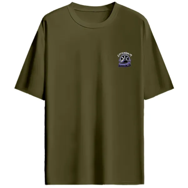 Mazda_RX-7_FD_Purple_Lets_Burn_It_Graphic_T-Shirt_-_Olive_Green
