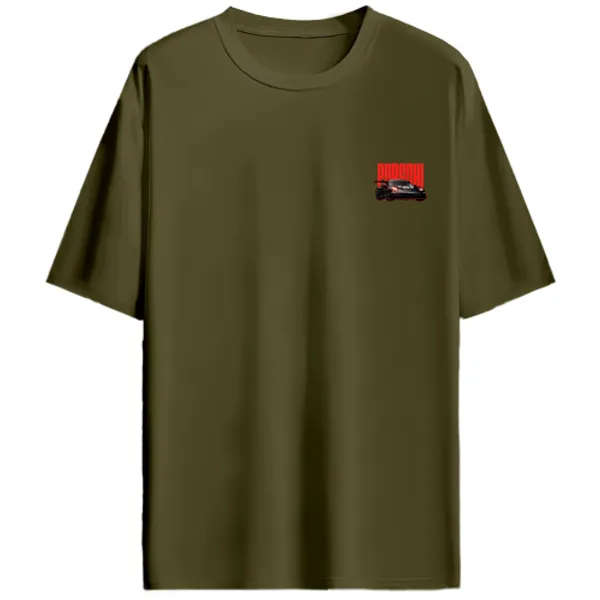 Porsche_911_GT3-Style_Racing_Car_Red_Track_Graphic_T-Shirt_-_Olive_Green