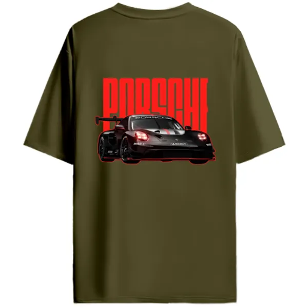 Porsche_911_GT3-Style_Racing_Car_Red_Track_Graphic_T-Shirt_-_Olive_Green