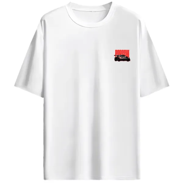 Porsche_911_GT3-Style_Racing_Car_Red_Track_Graphic_T-Shirt_-_White