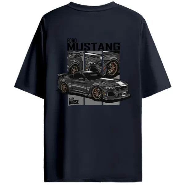 Ford_Mustang_Dark_Horse_Grey_Panel_Graphic_T-Shirt_-_Navy_Blue