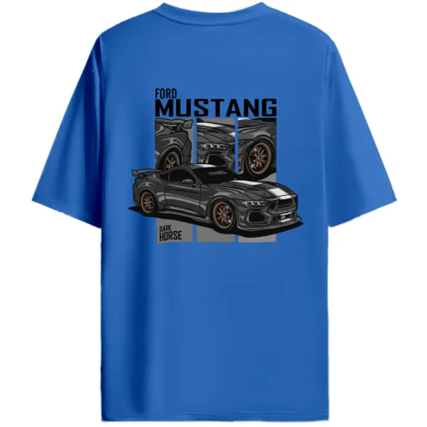 Ford_Mustang_Dark_Horse_Grey_Panel_Graphic_T-Shirt_-_Royal_Blue