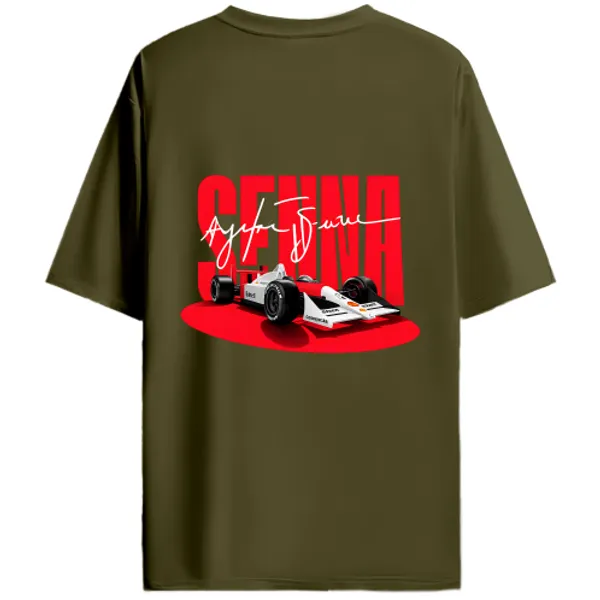 Formula_Racing_Car_Red_Senna_Tribute_Graphic_T-Shirt_-_Olive_Green