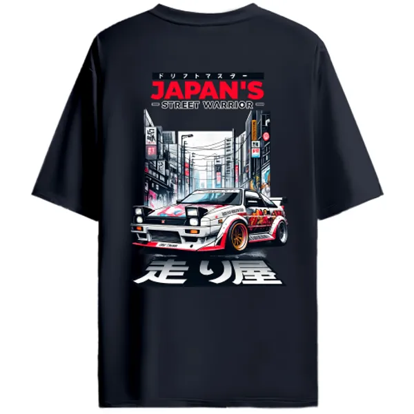 Toyota_AE86_Sprinter_Trueno_Japans_Street_Warrior_Graphic_T-Shirt_-_Navy_Blue