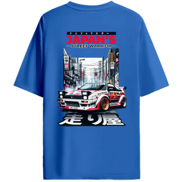 Toyota_AE86_Sprinter_Trueno_Japans_Street_Warrior_Graphic_T-Shirt_-_Royal_Blue