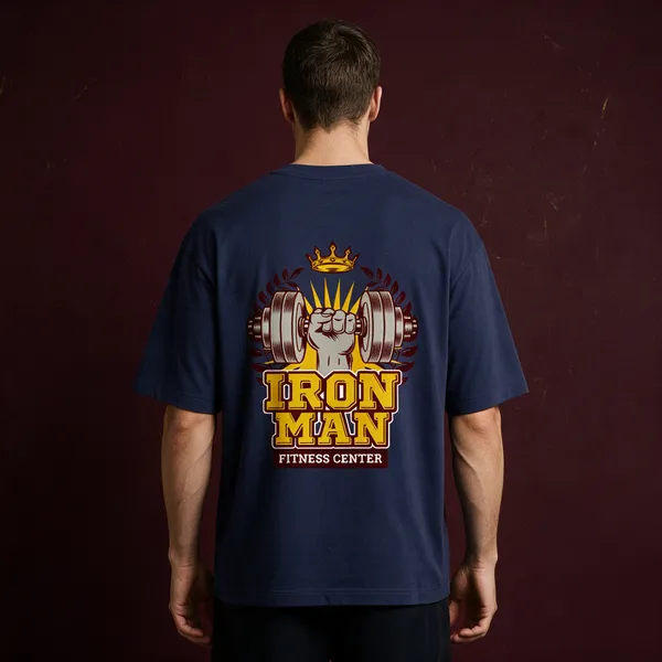 Blue_Cotton_Oversized_T-Shirt_For_Men