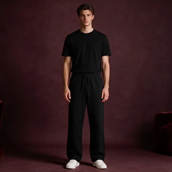 Black_Cotton_Sweatpants_For_Unisex