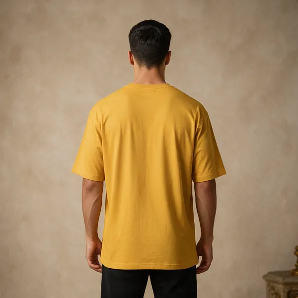 Mustard_Yellow_Cotton_Oversized_T-Shirt_For_Unisex