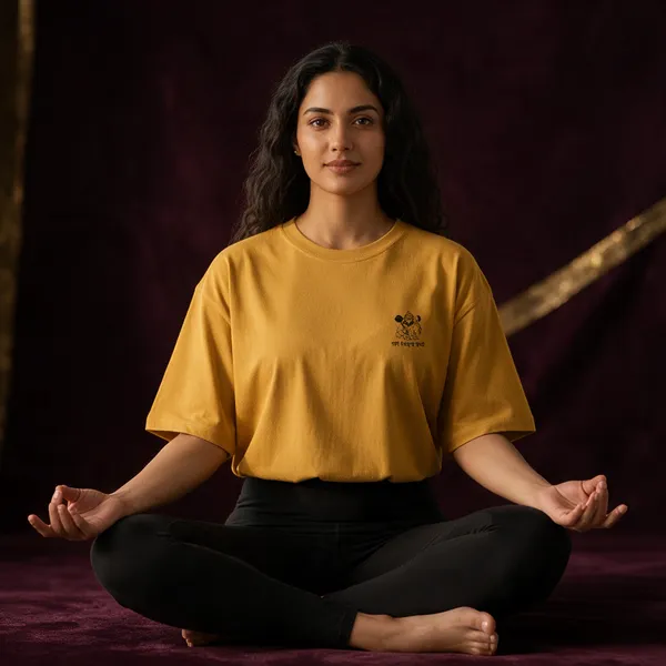 Mustard_Yellow_Cotton_Oversized_T-Shirt_For_Women