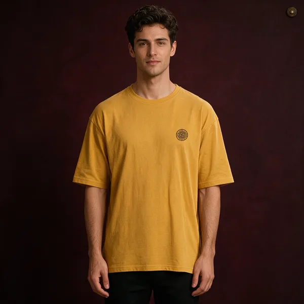 Golden_Yellow_Cotton_Oversized_T-Shirt_For_Unisex