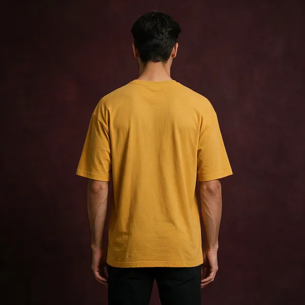 Golden_Yellow_Cotton_Oversized_T-Shirt_For_Unisex