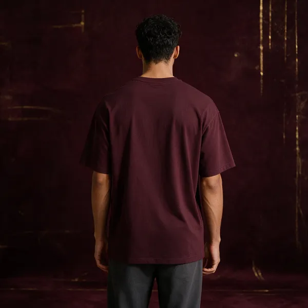 Maroon_Cotton_Oversized_T-Shirt_For_Men