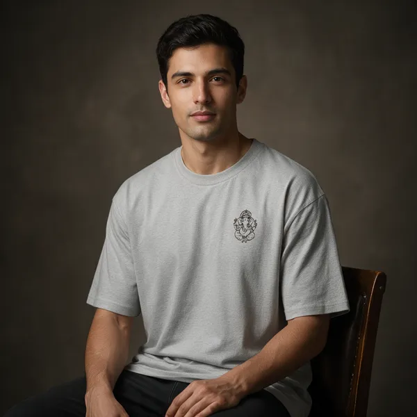 Grey_Cotton_T-Shirt_For_Unisex