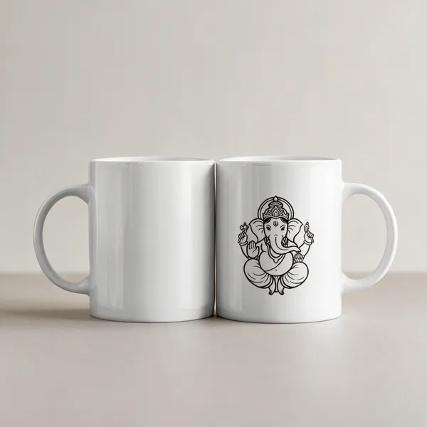 White_Ceramic_And_Mdf_Mug_&_Coaster_Set_For_Home_Decor