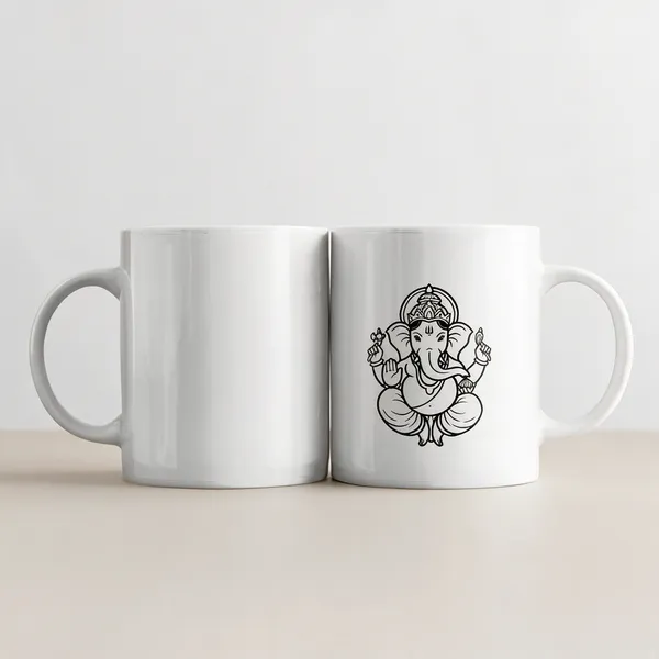 White_Ceramic_And_Mdf_Mug_&_Coaster_Set_For_Home_Decor