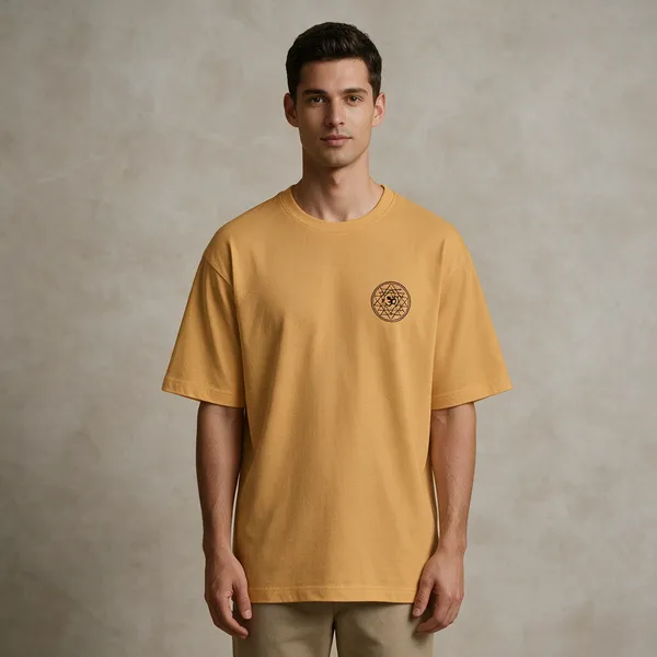 Mustard_Yellow_Cotton_Oversized_T-Shirt_For_Unisex