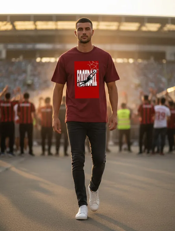 Red_Cotton_Graphic_T-Shirt_For_Men