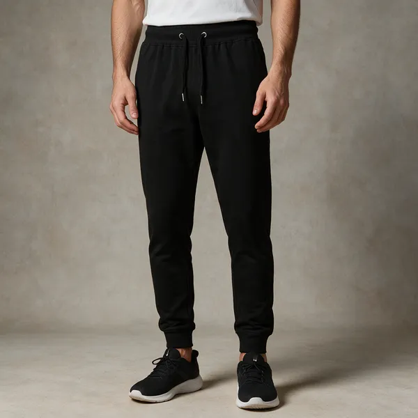 Black_Cotton_Joggers_For_Unisex