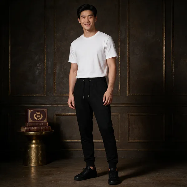 Black_Cotton_Joggers_For_Unisex