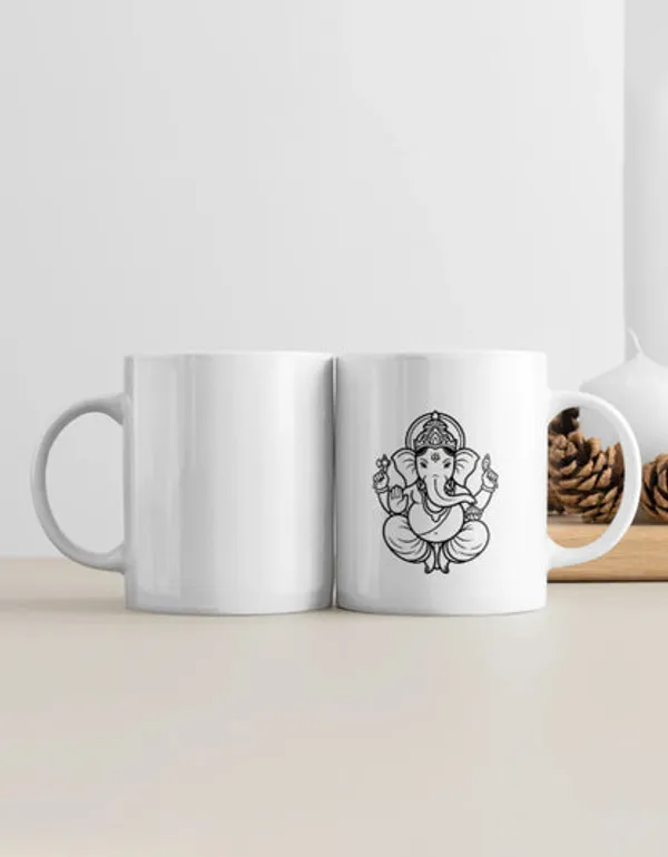 White_Ceramic_And_Mdf_Mug_&_Coaster_Set_For_Home_Decor