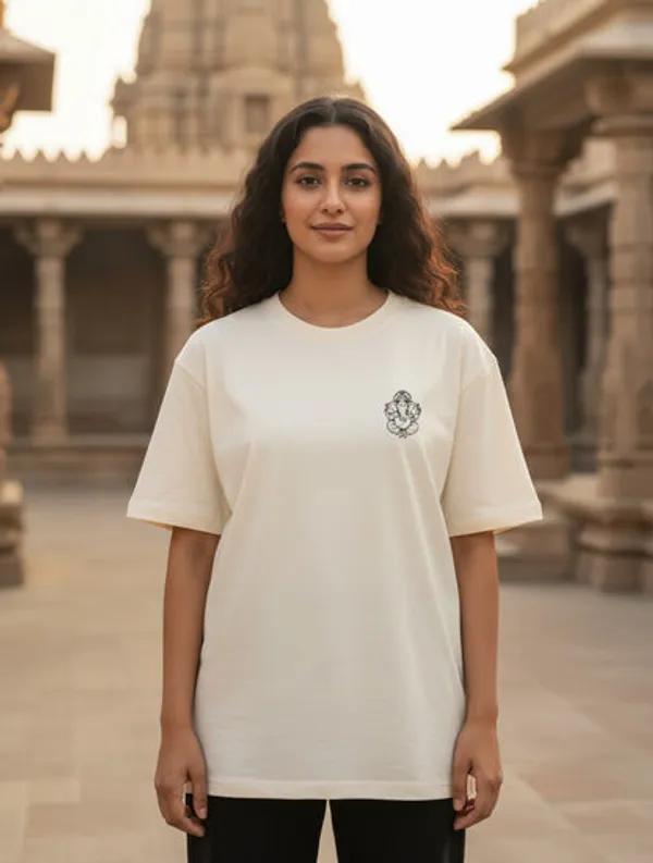 Off_White_Cotton_T-Shirt_For_Unisex