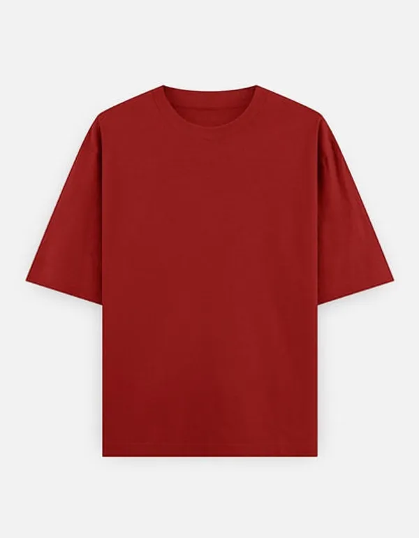 Red_Cotton_Oversized_T-Shirt_For_Men
