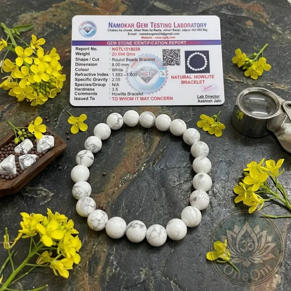 White_Howlite_Crystal_Beaded_Bracelet_For_Unisex