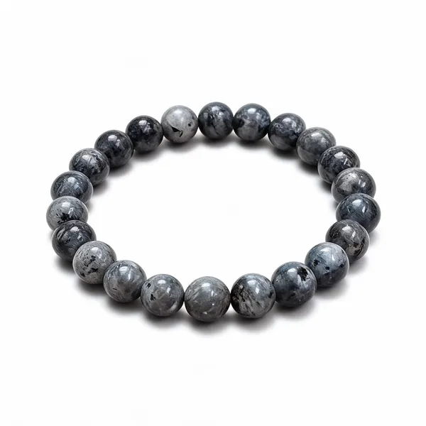 Black_Larvikite_Crystal_Beaded_Bracelet_For_Unisex