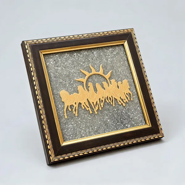 Crystal_Gold_Tone_Seven_Horse_Sun_Vastu_Frame