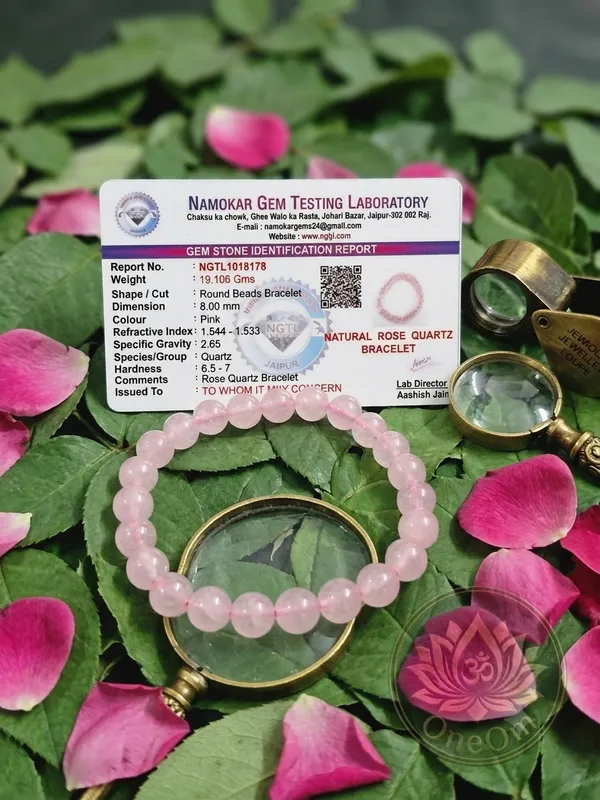 Pink_Rose_Quartz_Crystal_Beaded_Bracelet_For_Unisex