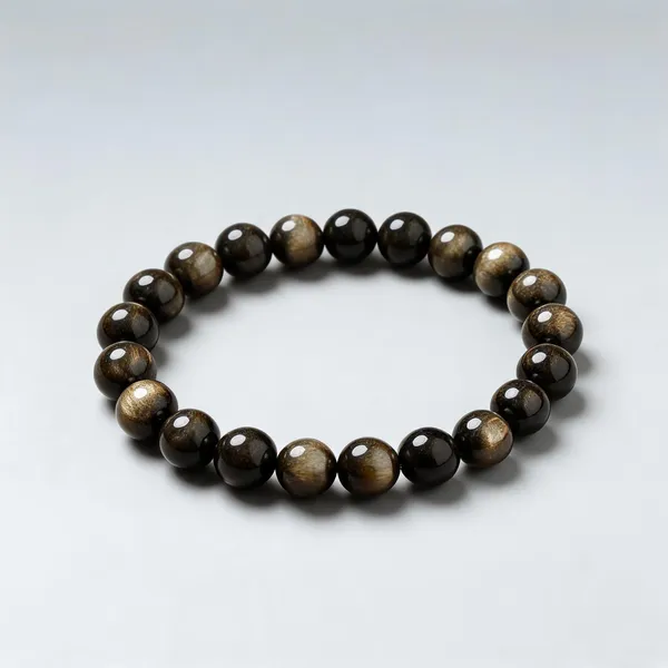 Black_Golden_Obsidian_Crystal_Beaded_Bracelet_For_Unisex