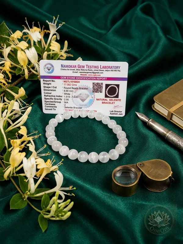 White_Selenite_Crystal_Beaded_Bracelet_For_Unisex