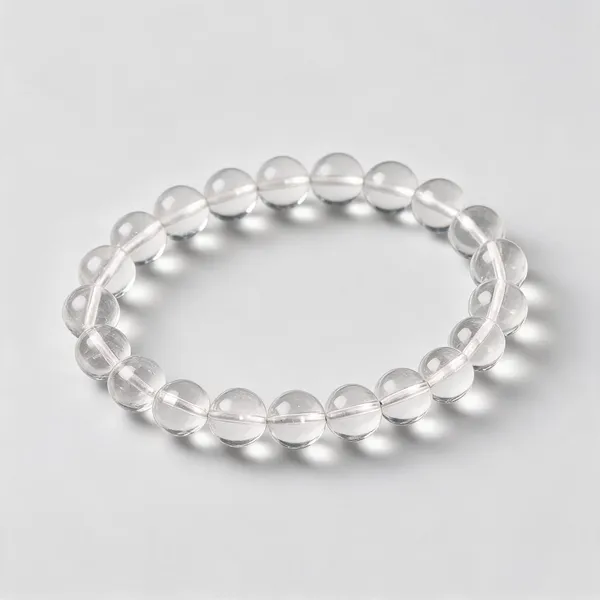 White_Clear_Quartz_Crystal_Beaded_Bracelet_For_Unisex