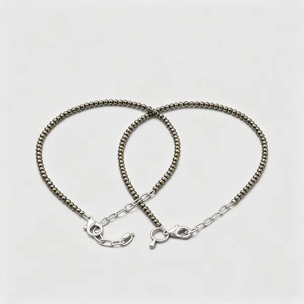 Gold_Pyrite_Crystal_Beaded_Anklet_For_Women