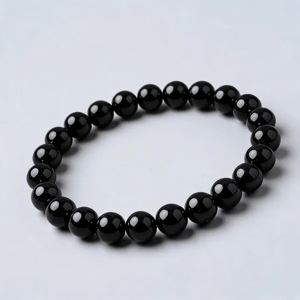 Black_Tourmaline_Crystal_Beaded_Bracelet_For_Unisex