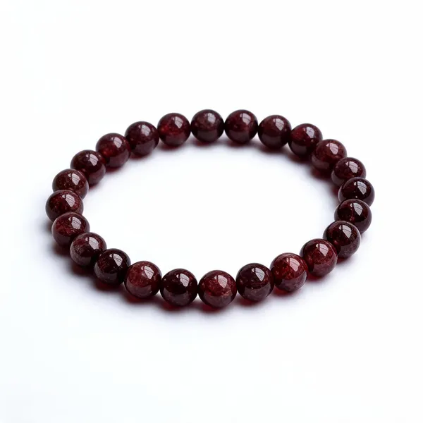 Maroon_Natural_Garnet_Crystal_Beaded_Bracelet_For_Unisex