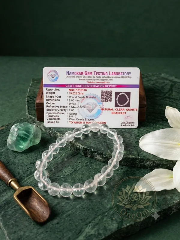 White_Clear_Quartz_Crystal_Beaded_Bracelet_For_Unisex